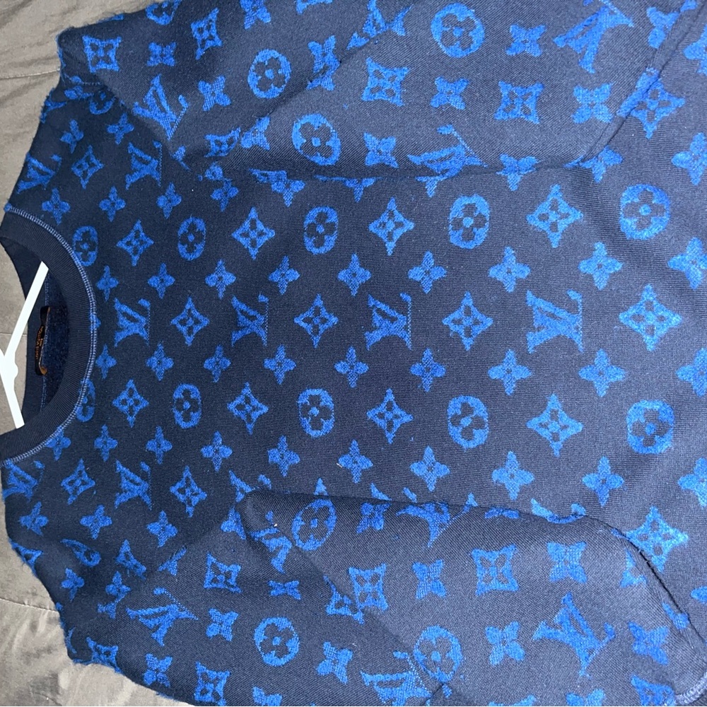 Louis Vuitton Navy and Cobalt Monogram Pullover